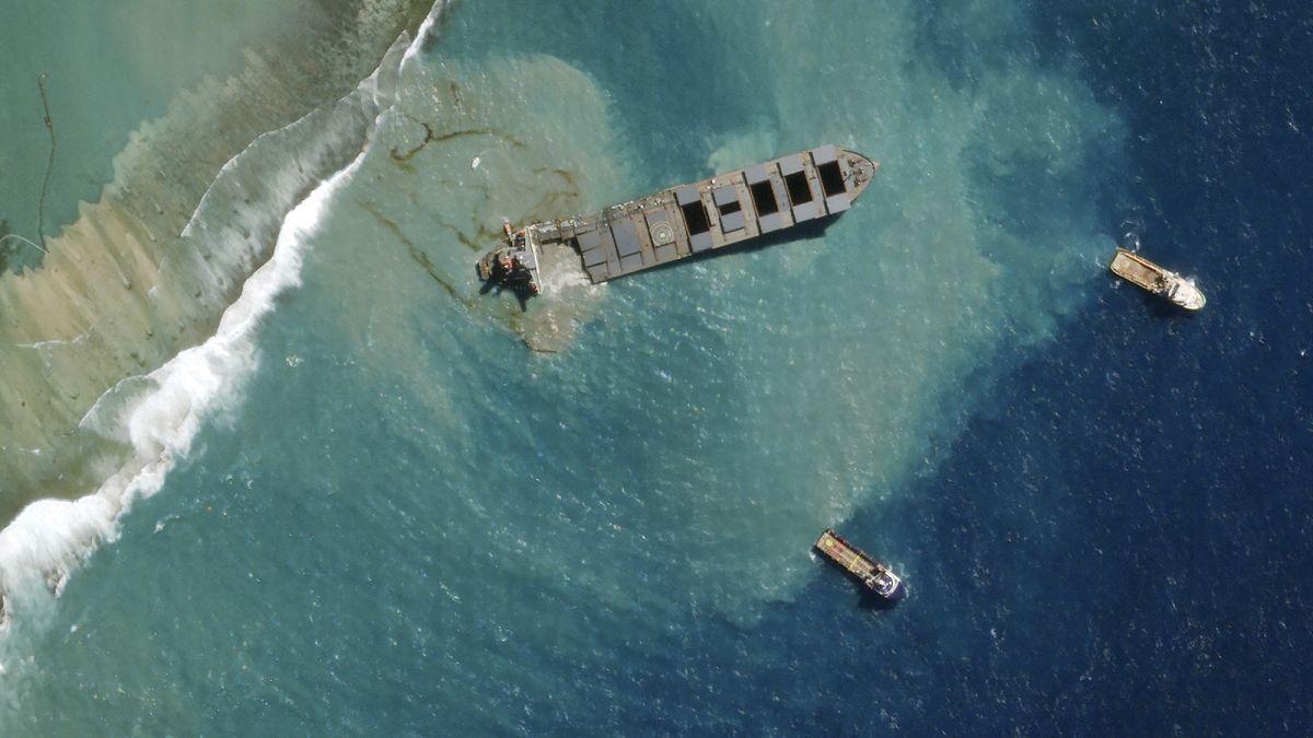 sérült japán tanker a mauritiusi partoknál