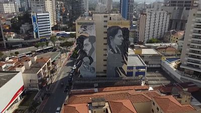 Giant street art in São Paulo