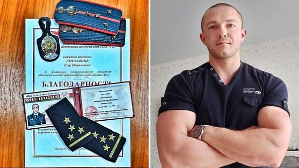 Der ehemalige belarussische Polizist Jegor Jemeljanow Der ehemalige belarussische Polizist Jegor Jemeljanow