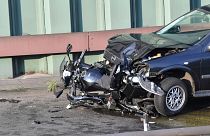 Six people were injured, three seriously, after a vehicle rammed into other motorists on Tuesday evening.