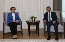 İYİ Parti Genel Başkanı Meral Akşener, Gelecek Partisi Genel Başkanı Ahmet Davutoğlu'nu ziyaret etti