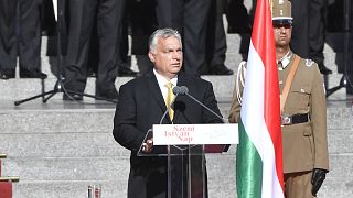 Orbán Viktor miniszterelnök beszédet mond / 2020. augusztus 20.
