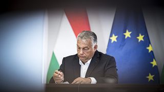 Orbán Viktor kormányfő a visegrádi országok miniszterelnökeinek videokonferenciáján