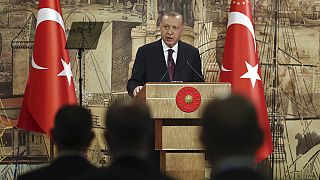 Präsident Erdogan am Freitag in Istanbul