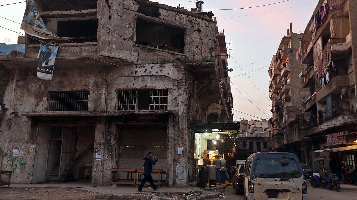 FILE PIC: Nov. 20, 2014, a damaged building in the area where clashes between the Lebanese army and Islamic militants took place in the Tripoli 