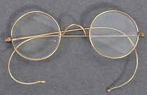 August 19, 2020 - A pair of glasses that once belonged to Indian independence icon Mohandas Karamchand Gandhi photographed at the action house in Bristol head of their sale
