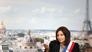 Paris mayor Anne Hidalgo during a council meeting in Paris on July 3, 2020.