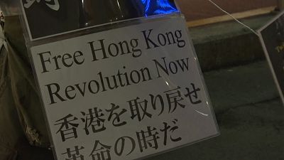 Élőlánc Hongkongért Tokióban