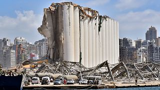 صومعة حبوب لبنان بعد انفجار مرفأ بيروت