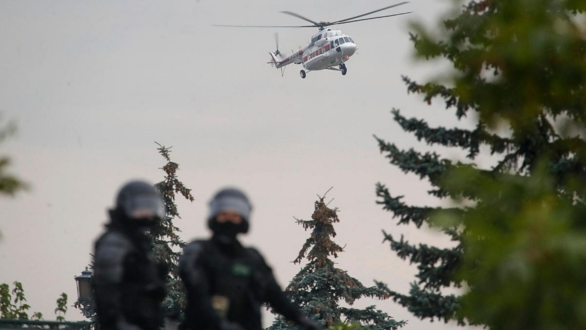 بازگشت هلی‌کوپتر حامل رئیس جمهوری بلاروس به اقامتگاه