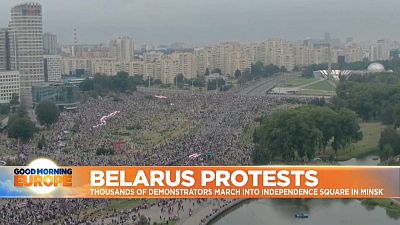 Thousands gather in Minsk to protests against President Lukashenko