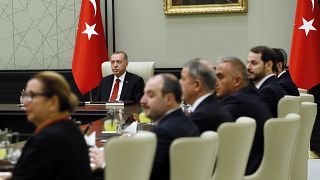 Turkey's President Recep Tayyip Erdogan chairs a cabinet meeting