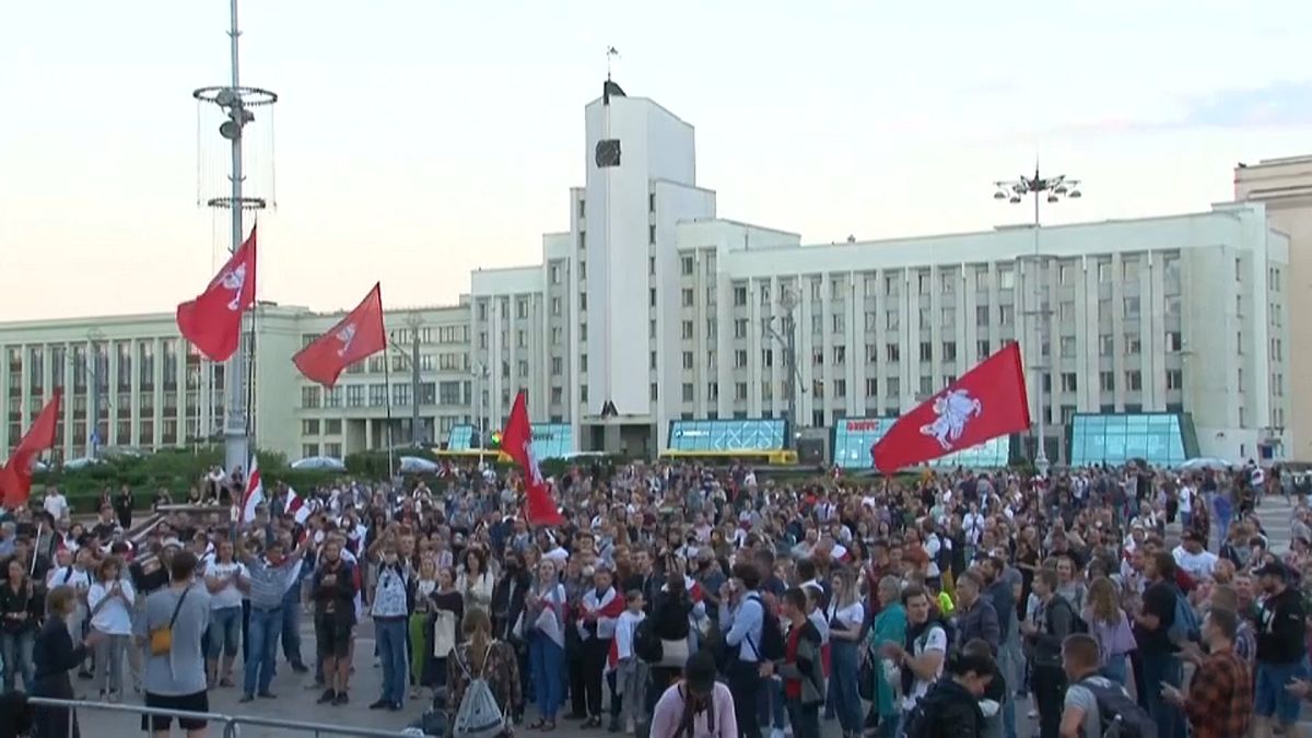 Manifestação contra Alexander Lukashenko em Minsk