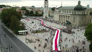 Menschenkette in Minsk