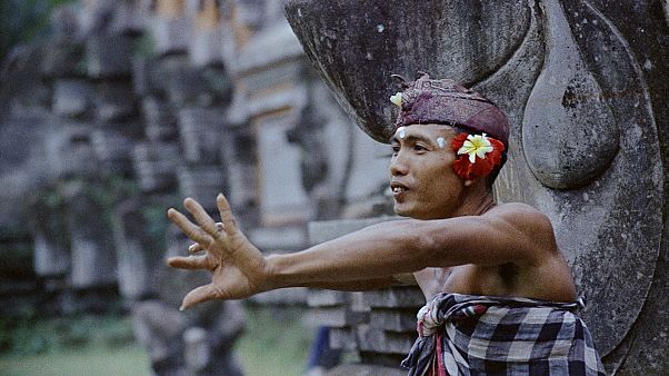 A bedului majomtánc Bali szigetén A bedului majomtánc Bali szigetén