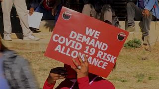 South Africa: Health and Education Workers Protest in Johannesburg