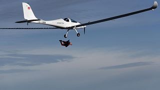 SolarStratos, first jump from a solar-powered plane