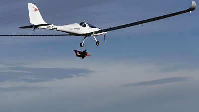 SolarStratos, first jump from a solar-powered plane SolarStratos, first jump from a solar-powered plane