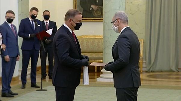 Andrzej Duda beiktatja Adam Niedzielskit Andrzej Duda beiktatja Adam Niedzielskit