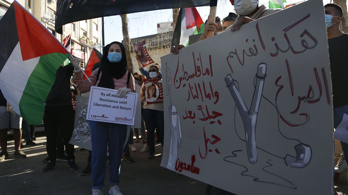 مظاهرة ضد مخطط الضم الإسرائيلي، رام الله، يوليو 2020
