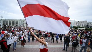 Opposition protests in Minsk, August 26