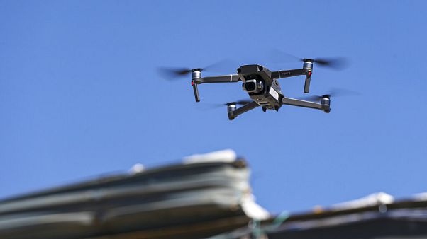 A DJI Mavic 2 drone is flown by field property specialist Sam Ellenburg of Grange/Integrity Insurance as he surveys damage at Wired Production Group. A DJI Mavic 2 drone is flown by field property specialist Sam Ellenburg of Grange/Integrity Insurance as he surveys damage at Wired Production Group.