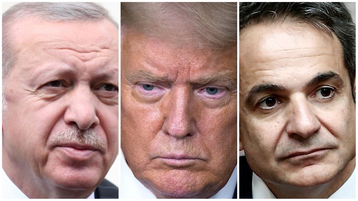 Türkiye Cumhurbaşkanı Erdoğan, ABD Başkanı Trump, Yunanistan Başbakanı Miçotakis