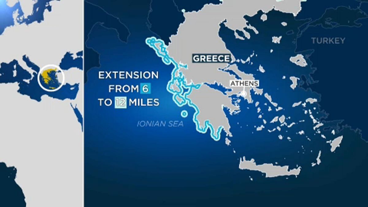 Grécia prolonga águas territoriais de 6 para 12 milhas náuticas