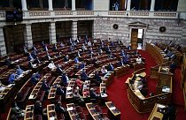 Άποψη από την αίθουσα της ολομέλειας του ελληνικού κοινοβουλίου