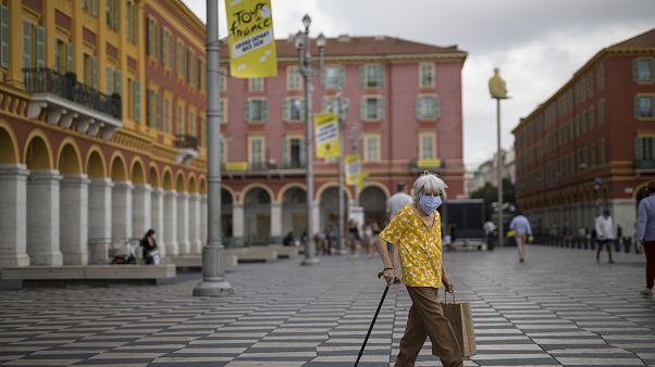 Place Masséna, à Nice, le 28 août 2020, France Place Masséna, à Nice, le 28 août 2020, France