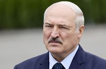 Belarusian President Alexander Lukashenko gestures while addressing employees of the Orsha dairy plant in Orsha, Belarus, Friday, Aug. 28, 2020