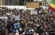 Des manifestants au Mali le 21 août