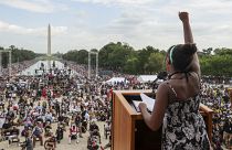 La petite-fille de Martin Luther King reprend le flambeau de la lutte anti-raciste. Washingtin, le 28/08/2020