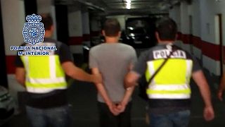 Spain's national police arrest the 38-year-old man in Cuarte de Huerva (Zaragoza) on August 28, 2020