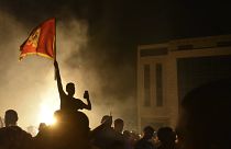 Митинг сторонников Джукановича в Подгорице