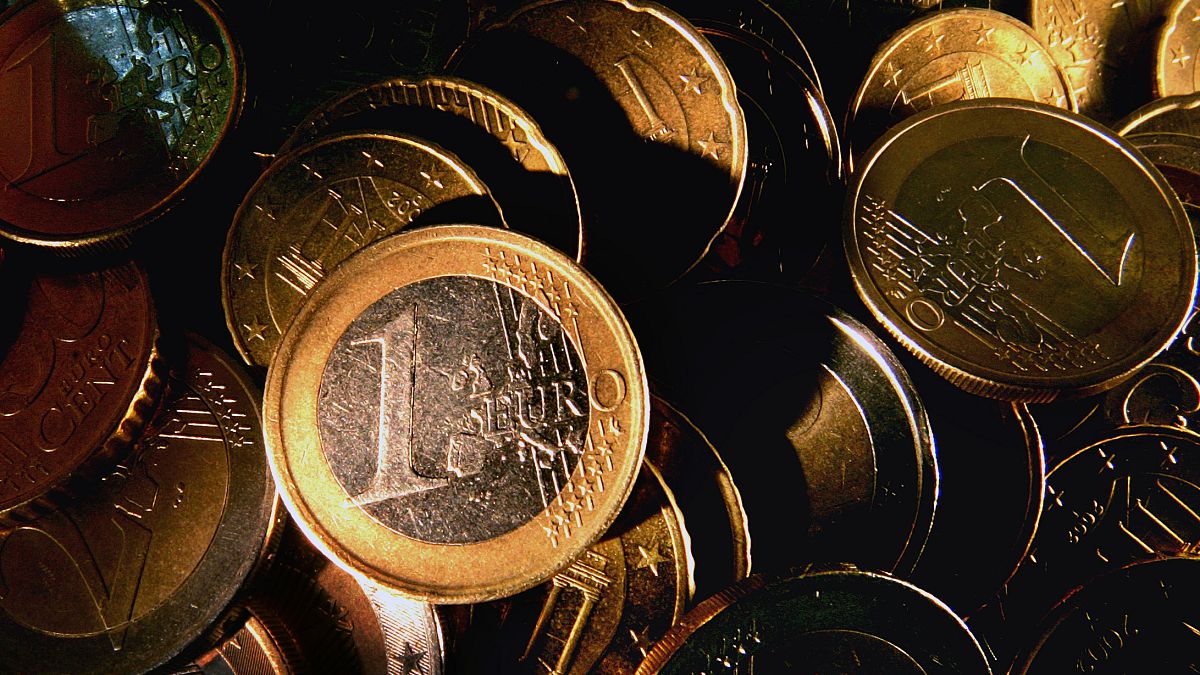Euro coins are seen in Frankfurt, central Germany, Tuesday, Nov. 28, 2006.