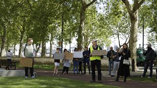 Protest gegen die Corona-Regeln in London im Mai