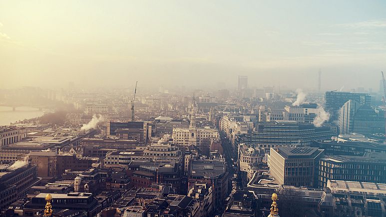 London view from St Paul's Cathedral