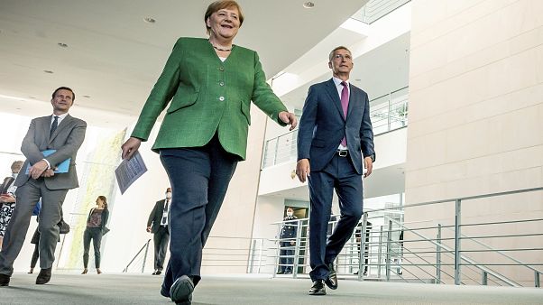 Angela Merkel e Jens Stoltenberg: i peggiori "nemici" di Putin sul caso-Navalny. Angela Merkel e Jens Stoltenberg: i peggiori "nemici" di Putin sul caso-Navalny.