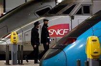 An SNCF train at the Montparnasse train station in Paris (FILE)
