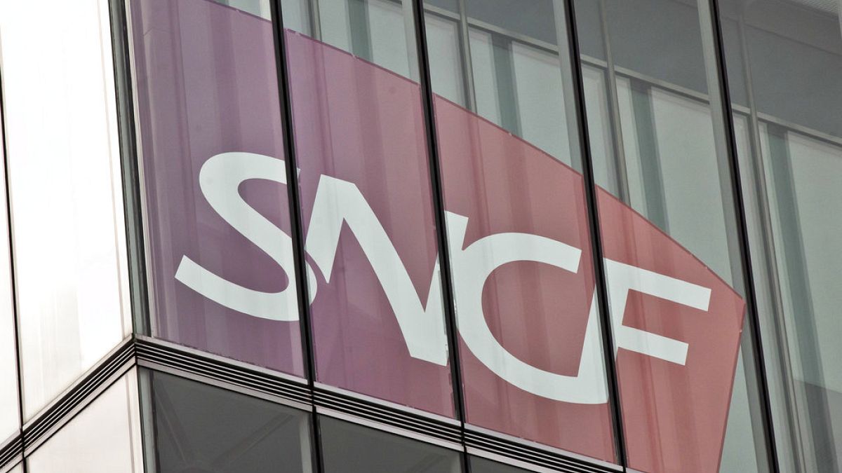 FILE: the Logo of France's national state-owned railway company SNCF is pictured in Saint Denis, outside Paris, Sept. 13, 2017. 