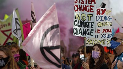Klimaaktivisten von Extinction Rebellion protestieren in London