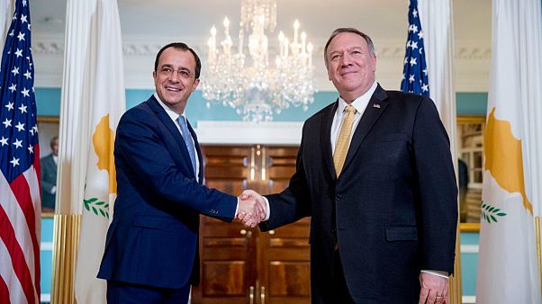 Nikos Christodulides, Mike Pompeo Nikos Christodulides, Mike Pompeo