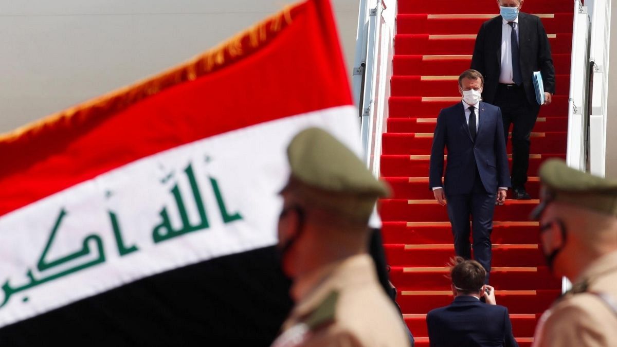امانوئل ماکرون رئیس جمهور فرانسه در بغداد
