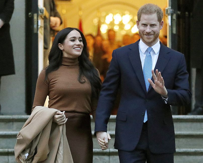 Prinz Harry and Meghan Markle vor dem Canada House. London, 7. Januar 2020.