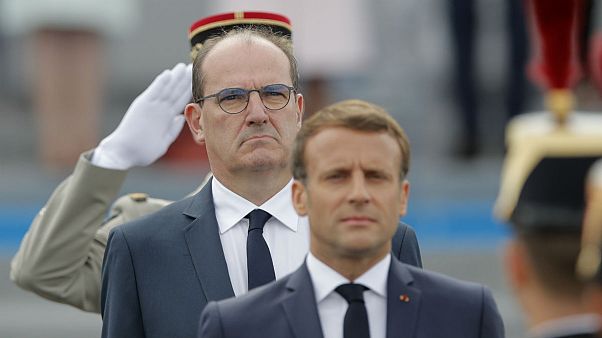 France's President Emmanuel Macron, right, and France's Prime Minister Jean Castex, left, France's President Emmanuel Macron, right, and France's Prime Minister Jean Castex, left,
