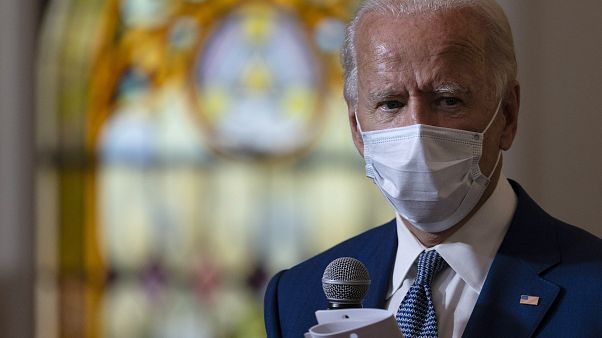 Joe Biden während seines Besuchs in Kenosha Joe Biden während seines Besuchs in Kenosha