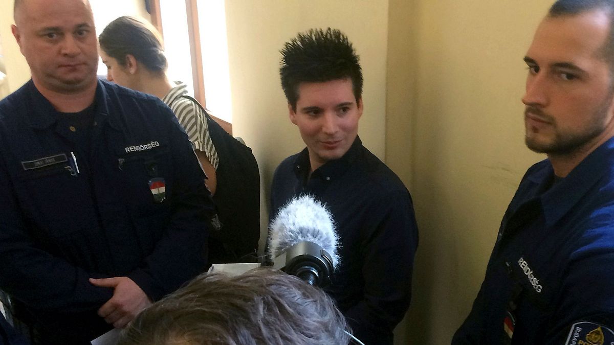 2019 photo of Rui Pinto ahead of his extradition from Hungary to Portugal