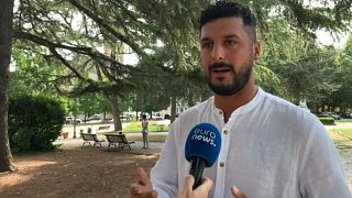 'Future is Now' leader Yassine El Ghlid speaking to Euronews