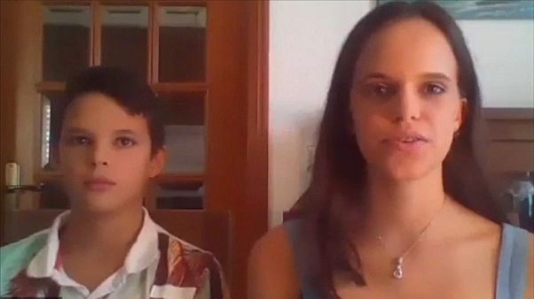 Deux des jeunes activistes climatiques portugais Deux des jeunes activistes climatiques portugais
